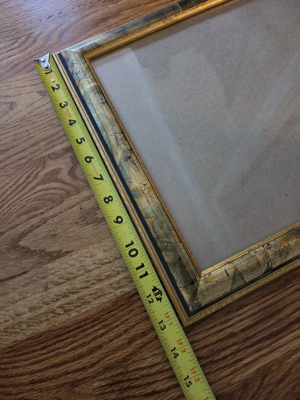 Vtg Gold & Black Wall Frame With Multi-Opening Photo Mat - Holds 11x14 Photo